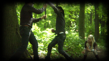 Hank Pine fighting Cecil Weasel